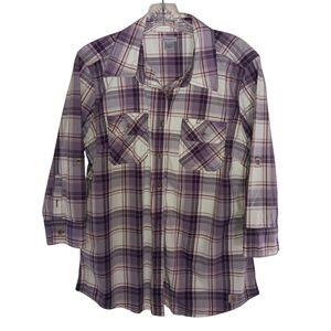 Carhartt Women's Plaid Button Down Shirt Large
